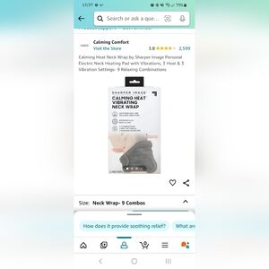 Heated/massage neck wrap